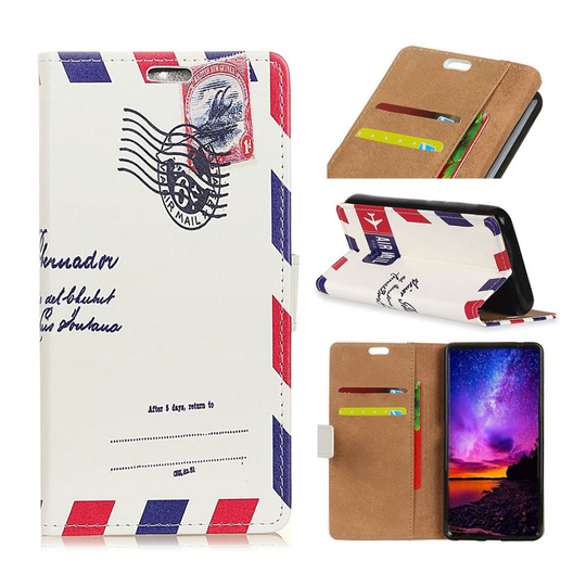 Sony Xperia 10 pattern leather case - Retro Postmark