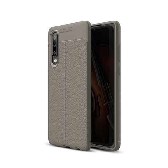 Huawei P30 litsi grain pehmeä Suojakotelo - Harmaa