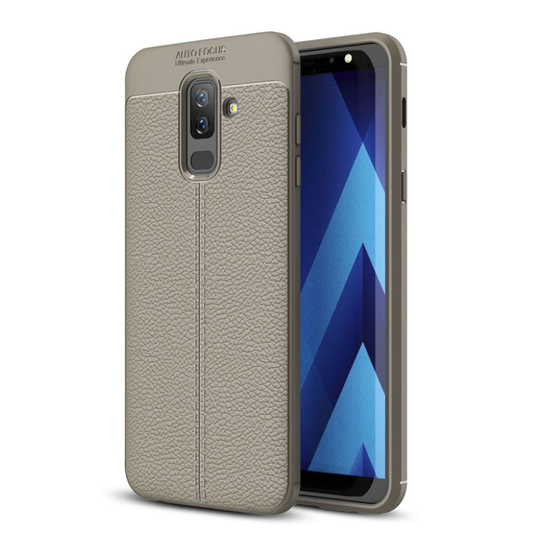 Samsung Galaxy J8 (2018) Liitsihedelmän Jyvä Pintainen Joustava TPU Takasuoja Kuori - Harmaa