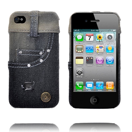 Cool Jeans (Musta Etutasku) iPhone 4 Suojakuori