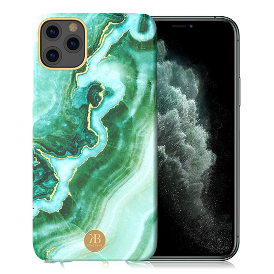 Kingxbar iPhone 11 Pro Max Marble Case - Green