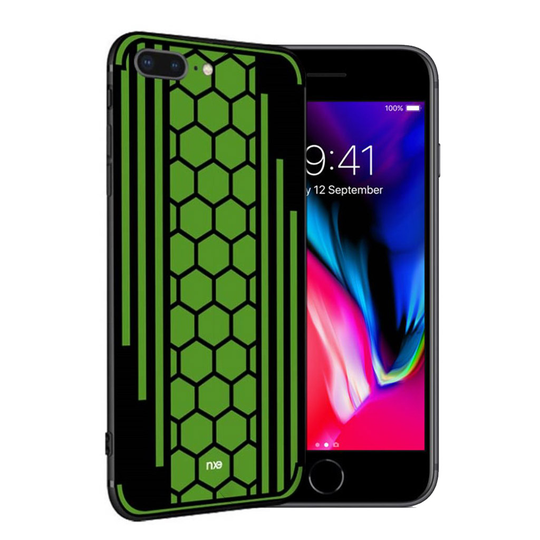 NXE iPhone 7 Plus ja 8 Plus hunajakennokuvioitu suojakuori - Vihreä