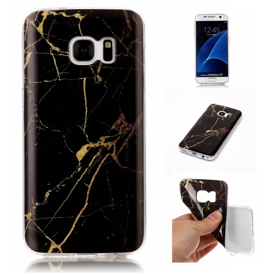 Marble Samsung Galaxy S7 kuoret - Musta