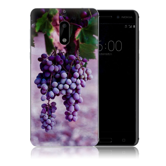 Nokia 6 uniikki suojakuori - Viinirypäleet