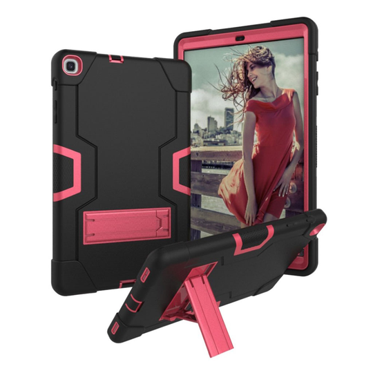 Samsung Galaxy Tab A 10.1 (2019) shockproof hybrid case - Black / Rose