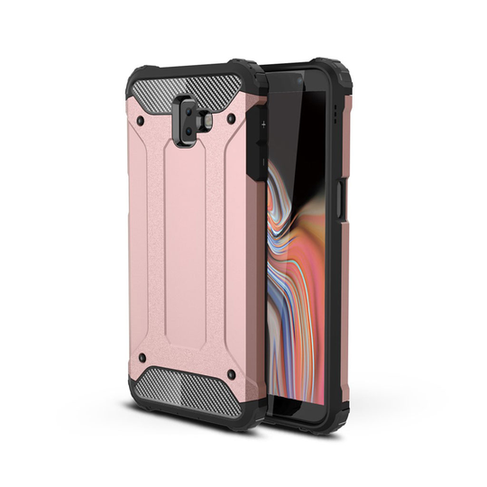Samsung Galaxy J6 Plus (2018) kilpikova hybriidi muovinen takasuoja kuori - Ruusu Kulta