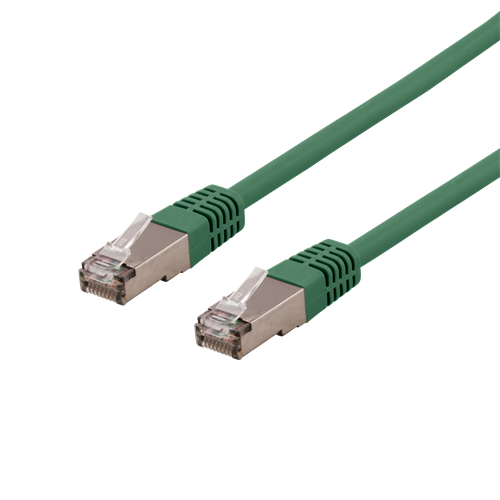 U/FTP Cat6a -laitekaapeli, 1 M, 500 MHz, Delta-sertifioitu, LSZH, Vihreä