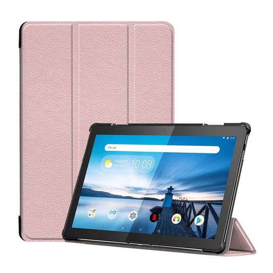 Lenovo Tab M10 tri-fold leather case - pink