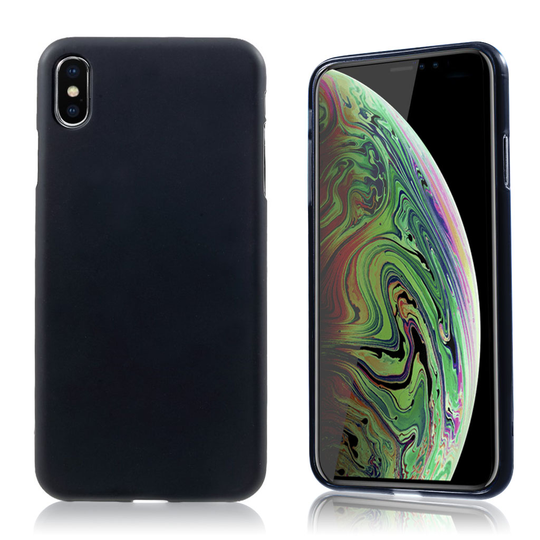 iPhone 9 Plus Kaksipuolinen Matta Pintainen Muovinen Takasuoja Kuori - Musta