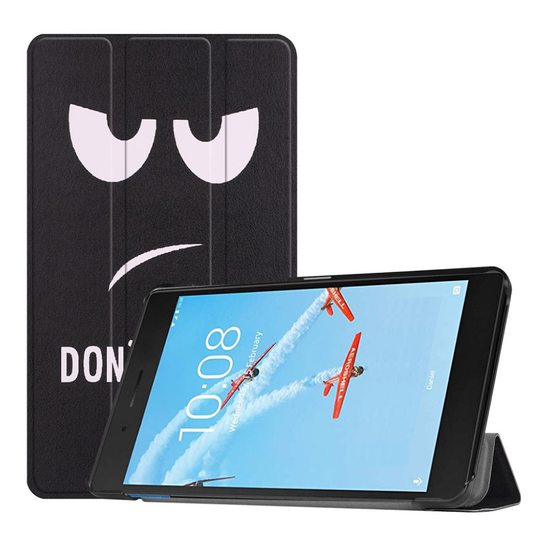 Lenovo Tab E7 kuosillinen tri-fold nahkainen Suojakotelo - Do Not Touch Me