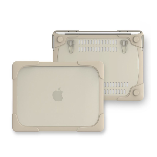 MacBook Pro 13 Touchbar 2 Palainen Läpnäkyvä Hybriidi Koneen Suoja Kuori - Khaki