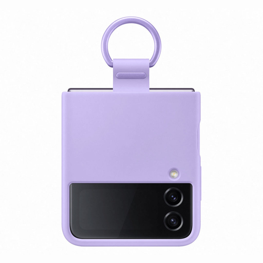SAMSUNG Z FLIP4 SILICONE COVER WITH RING LAVENDER