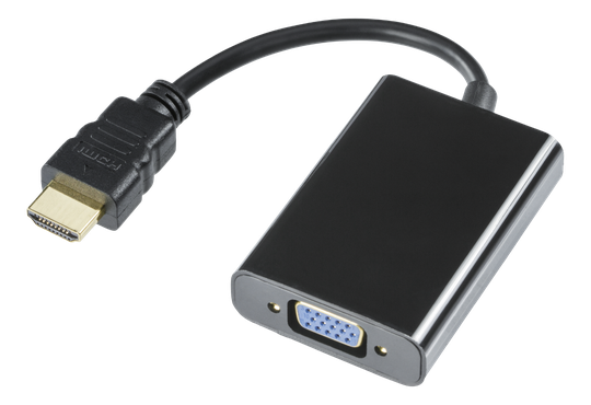 HDMI - VGA Adapter, 1920x1080 60Hz, 0.2m, Black