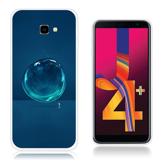 Samsung Galaxy J4 Plus (2018) kuviollinen taivutettava silikoon takasuoja kuori - Vesipisara