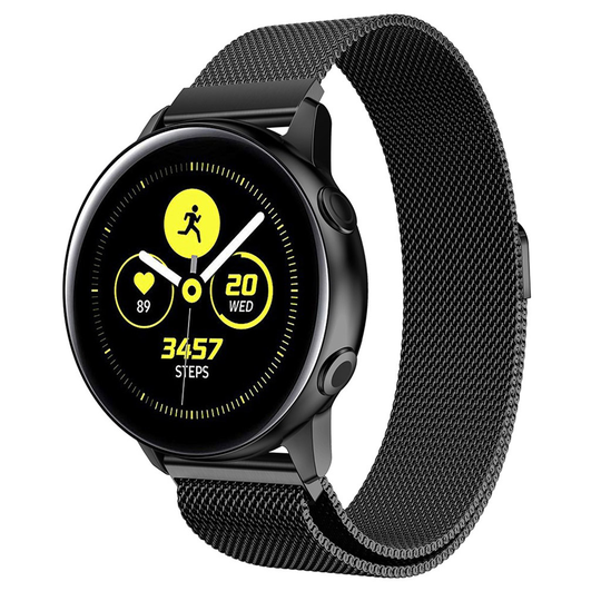 Samsung Galaxy Watch Active milanese stainless steel watch band - Black