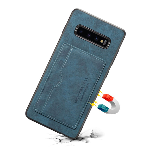 Samsung Galaxy S10 leather coated case - blue