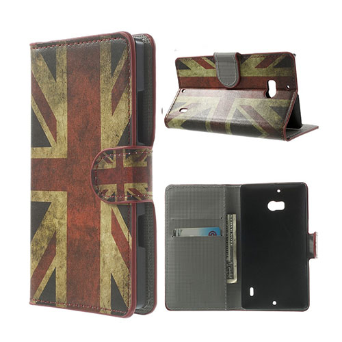 Moberg Nokia Lumia 929/930 Nahkakotelo - Vanhanaikainen Britannian Lippu