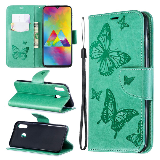 Butterfly Samsung Galaxy M20 kotelot - Vihreä