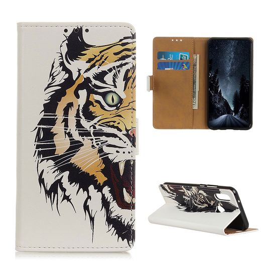 Samsung Galaxy A40 pattern leather case - Tiger