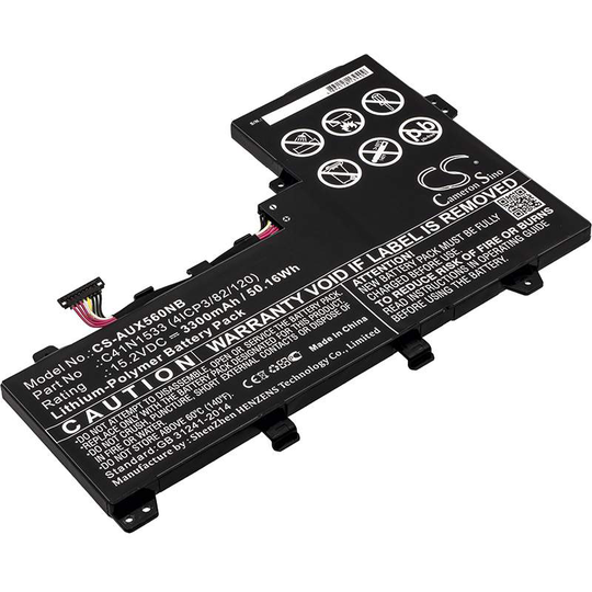 Asus Q524U Q524UQ-BBI7T14 Q534U akku 3300mAh