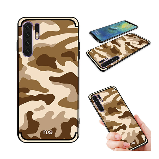 NXE Huawei P30 Pro camo-kuvioinen hybrid suojakotelo - Ruskea