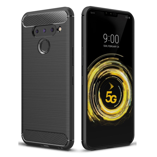 Carbon Flex LG V50 ThinQ kuoret - Musta