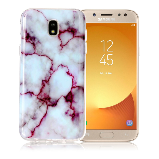 Samsung Galaxy J5 (2017) Marmori Kuviollinen IMD Geeli TPU Takasuoja Kuori - Ruusu