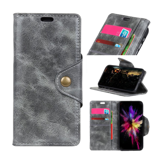 Sony Xperia 10 Plus textured leather case - Grey