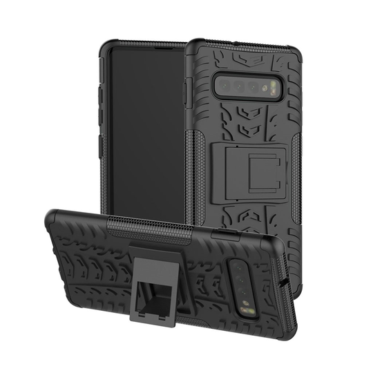 Samsung Galaxy S10 rengas kuosinen hybrid suojakotelo - Musta