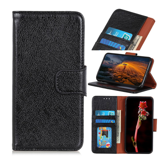 Nokia 1 Plus nappa split leather case - Black