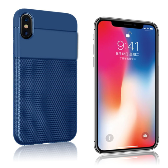 iPhone 9 Plus Liukumaton Pehmeä Muovinen Taksuoja Kuori - Sininen