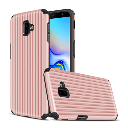 Samsung Galaxy J6 Plus (2018) suitcase hybrid case - Rose Gold