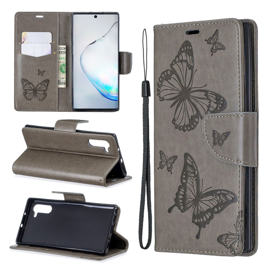 Butterfly Samsung Galaxy Note 10 kotelot - Harmaa