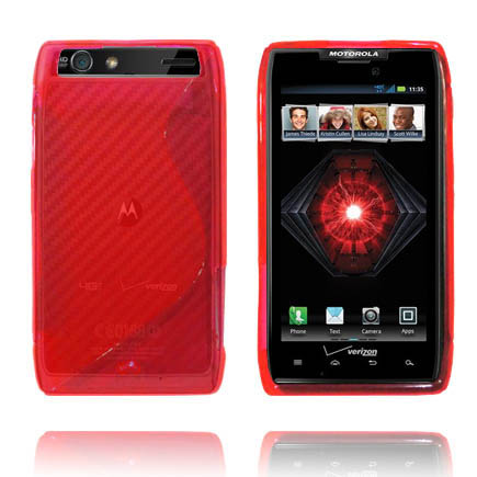 Läpikuultava S-Line (Punainen) Motorola RAZR Suojakuori