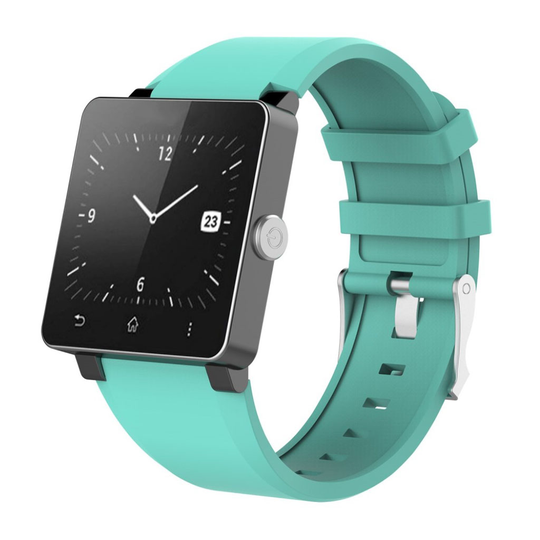 Sony SmartWatch 2 Säädettävä TPE Kellon Vaihto Ranneke - Cyaani Sininen