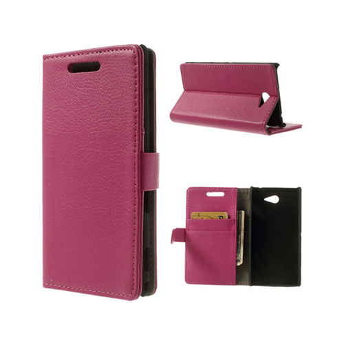 Wall Street (Pinkki) Sony Xperia M2 Nahkakotelo