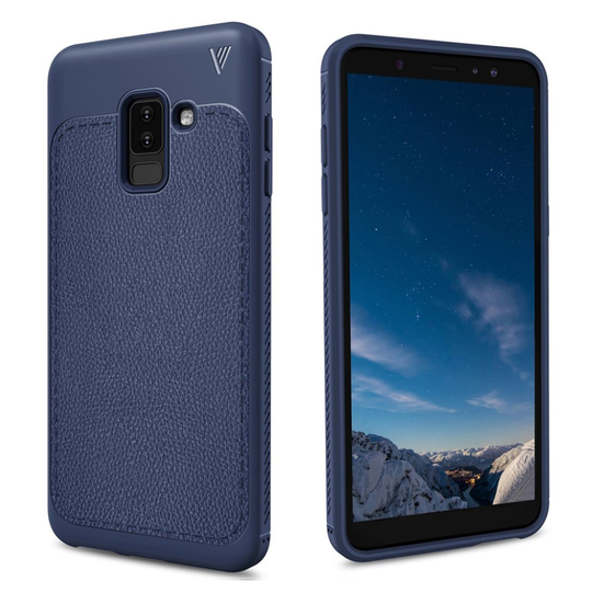 Samsung Galaxy A6 Plus IVSO Gentry Sarja TPU Takaosa Kuori - Tumman sininen