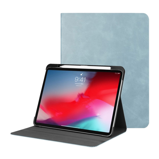 iPad Pro 11 inch (2018) silkin pehmeä synteetti nahkainen suojakotelo - Vaalean Sininen