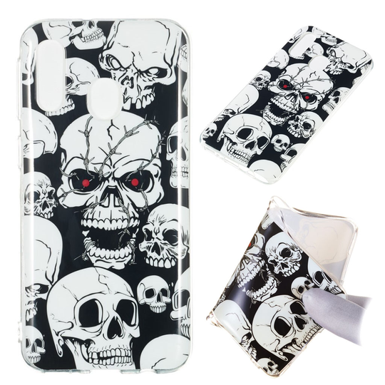 Samsung Galaxy A40 noctilucent pattern case - Cool Skulls