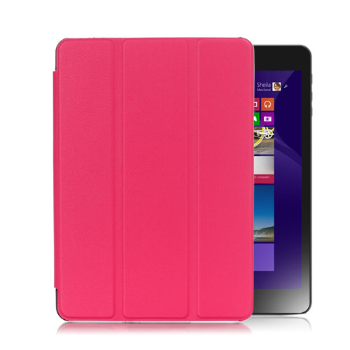 Garf Lenovo Miix 3-830 8.0 Kolmesti Taittuva Nahkakotelo - Rosee