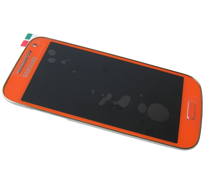 Etupaneeli kosketuspaneelilla and LCD Näyttö Samsung I9195 Galaxy S4 Mini - orange (Alkuperäinen)