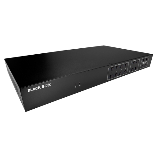 BLACK BOX VIDEO MATRIX SWITCHER 4X4 HDMI 2.0, 4K 60HZ 4:4:4, HDR, AUDIO, R2