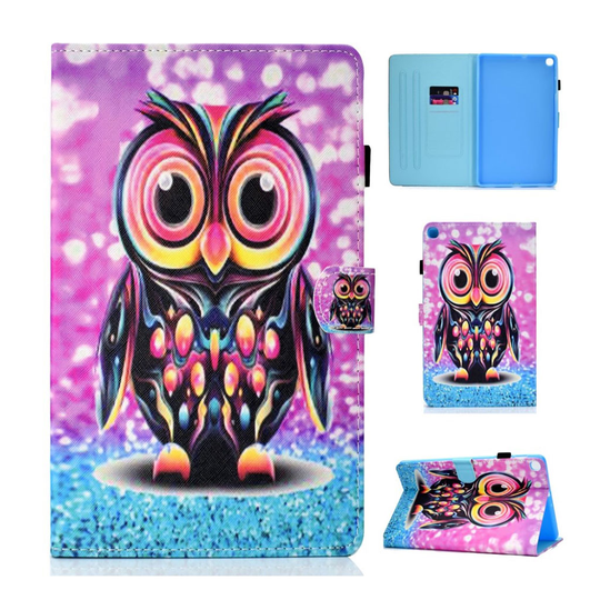 Samsung Galaxy Tab A 10.1 (2019) pattern leather case - Owl