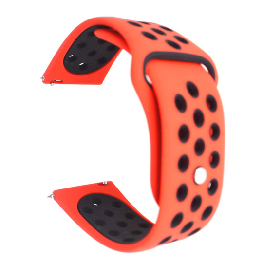 Samsung Galaxy Watch Active two-tone silicone watch band - Red / Black