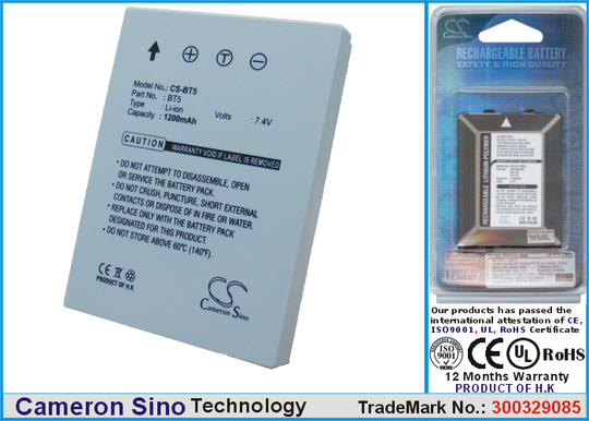 Toshiba BSC-BT5 GSC-BT5 akku - 1200 mAh