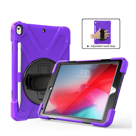 iPad Air (2019) X-Shape swivel suojakotelo - Violetti
