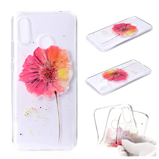 Huawei P Smart Plus kuviollinen silikooni muovinen takasuoja kuori - Kukkiva kukka