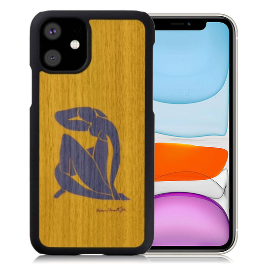 Man&Wood premium case for iPhone 11 - Nu bleu