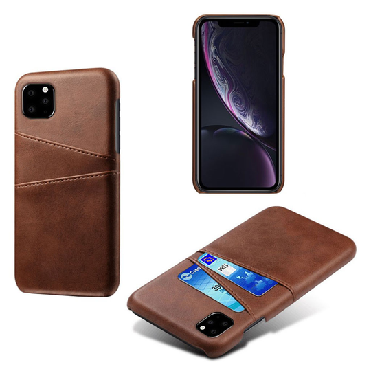 Dual Card iPhone 11 Pro Max kuoret - Ruskea