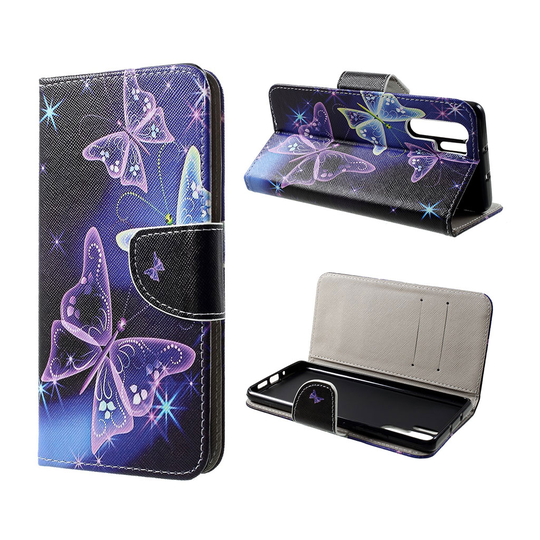 Huawei P30 Pro risti pintainen nahkainen flip suojakotelo - Pretty Perhoset